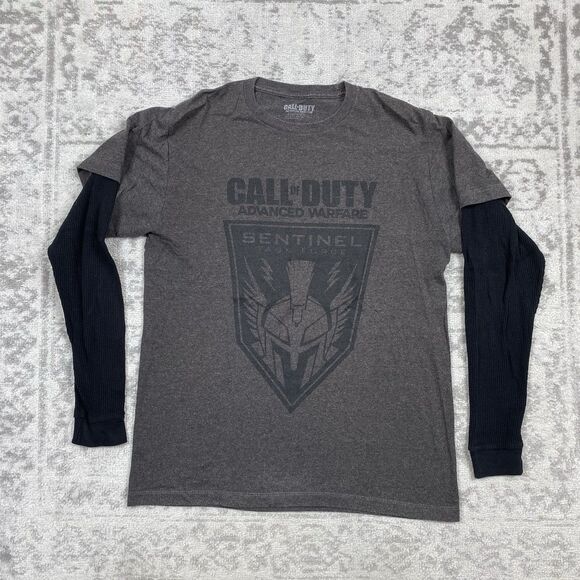 VTG Call of Duty T Shirt Mens  Advanced Warfare Sentinel Task Double Size Medium - Picture 1 of 5